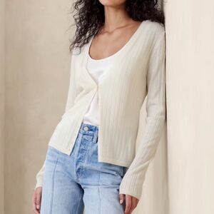 Banana Republic Beige Nezha Merino Cardigan Size Small